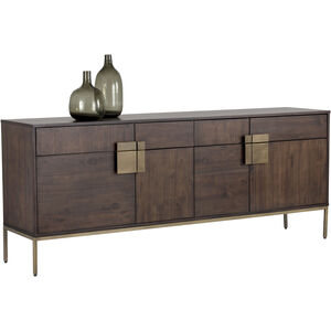 Jade 78.75 X 17.75 inch Antique Brass / Dark Mango Sideboard